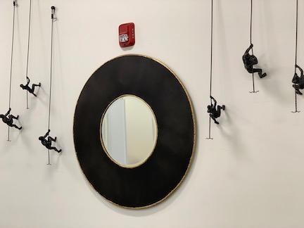 decorative mirror with wall art